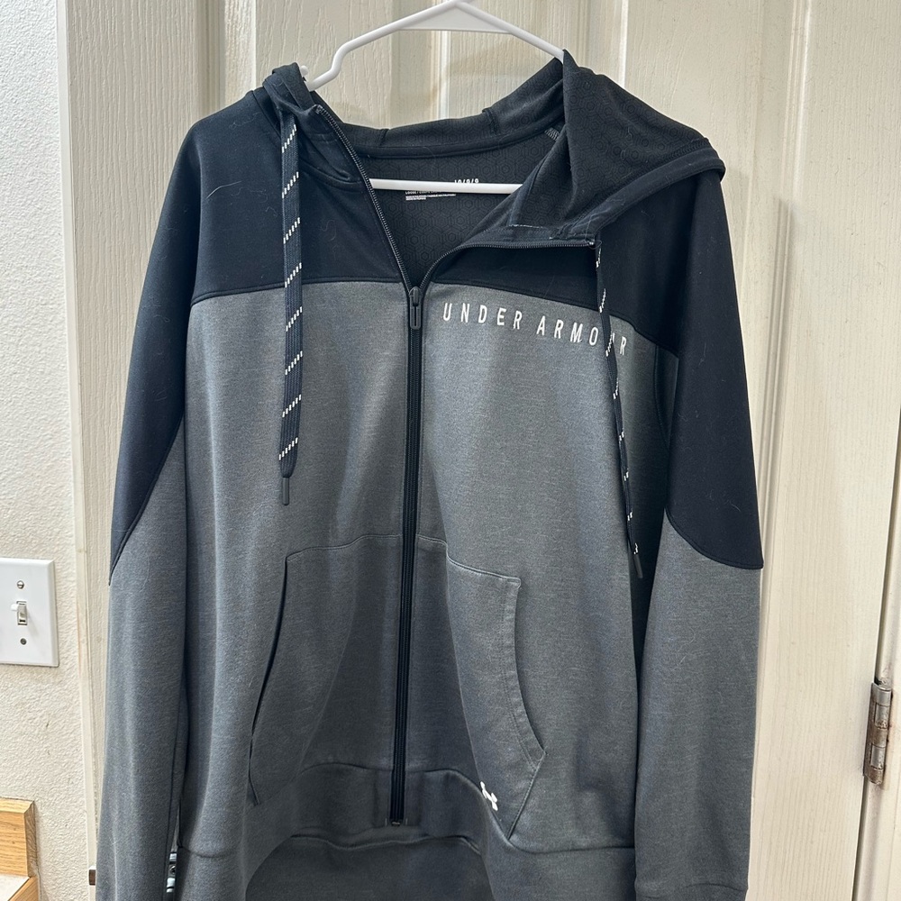 Under Armour Black and Gray Hexagon Hoodie